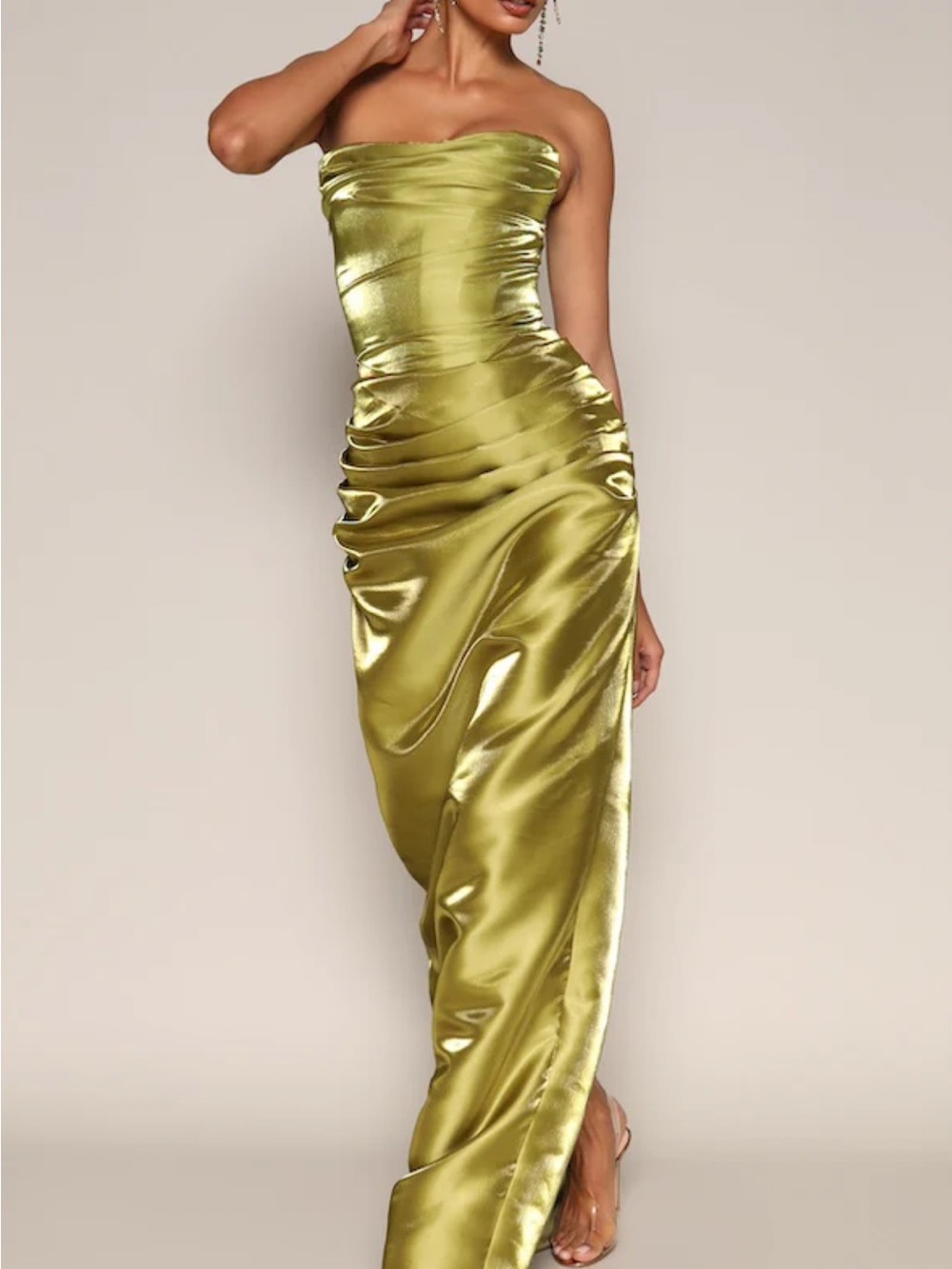 Talia Strapless Corset Gown by Moda Glam Boutique — Green, Size 10 | NWT